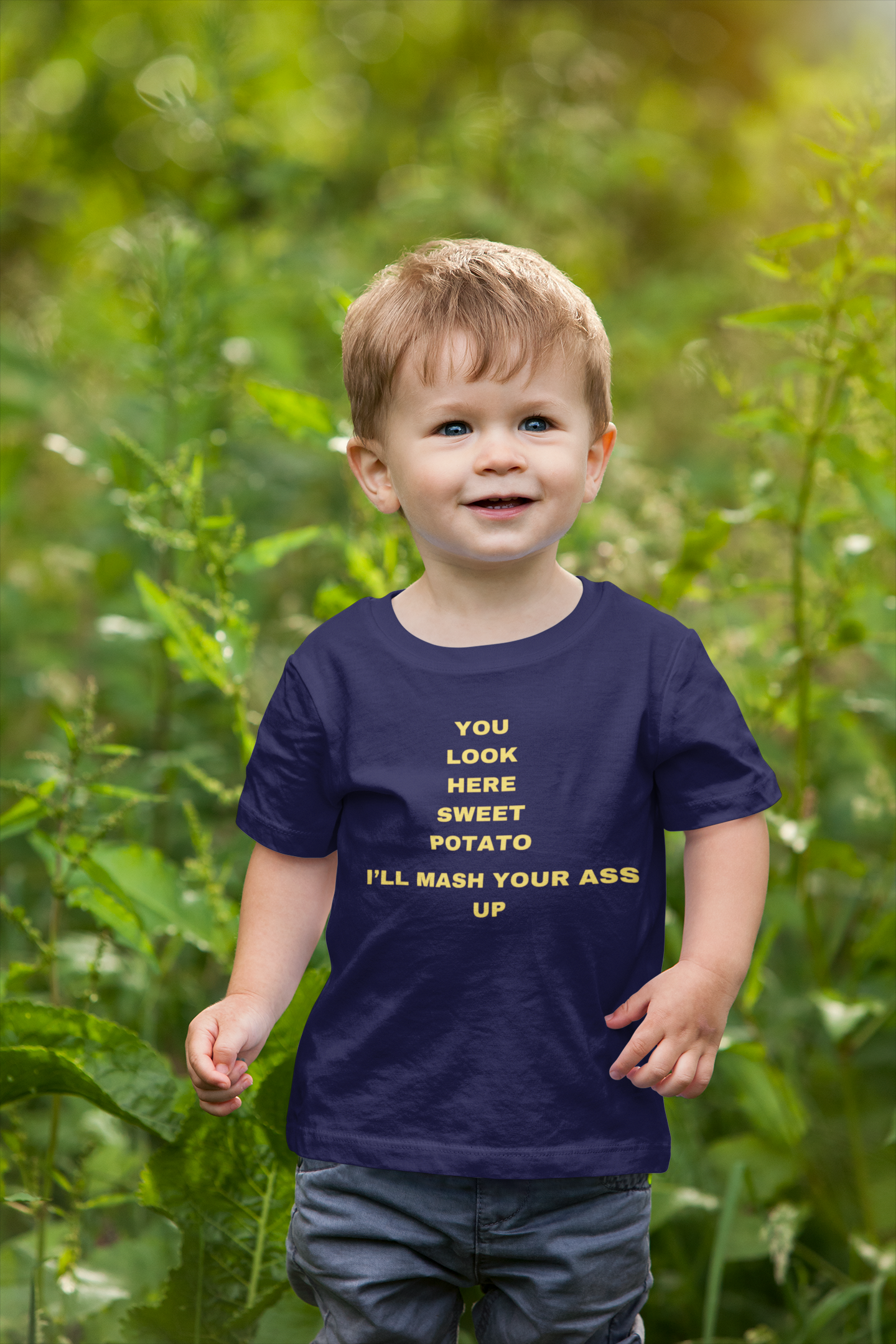 Look Here Sweet Potato Child Tee Shirt