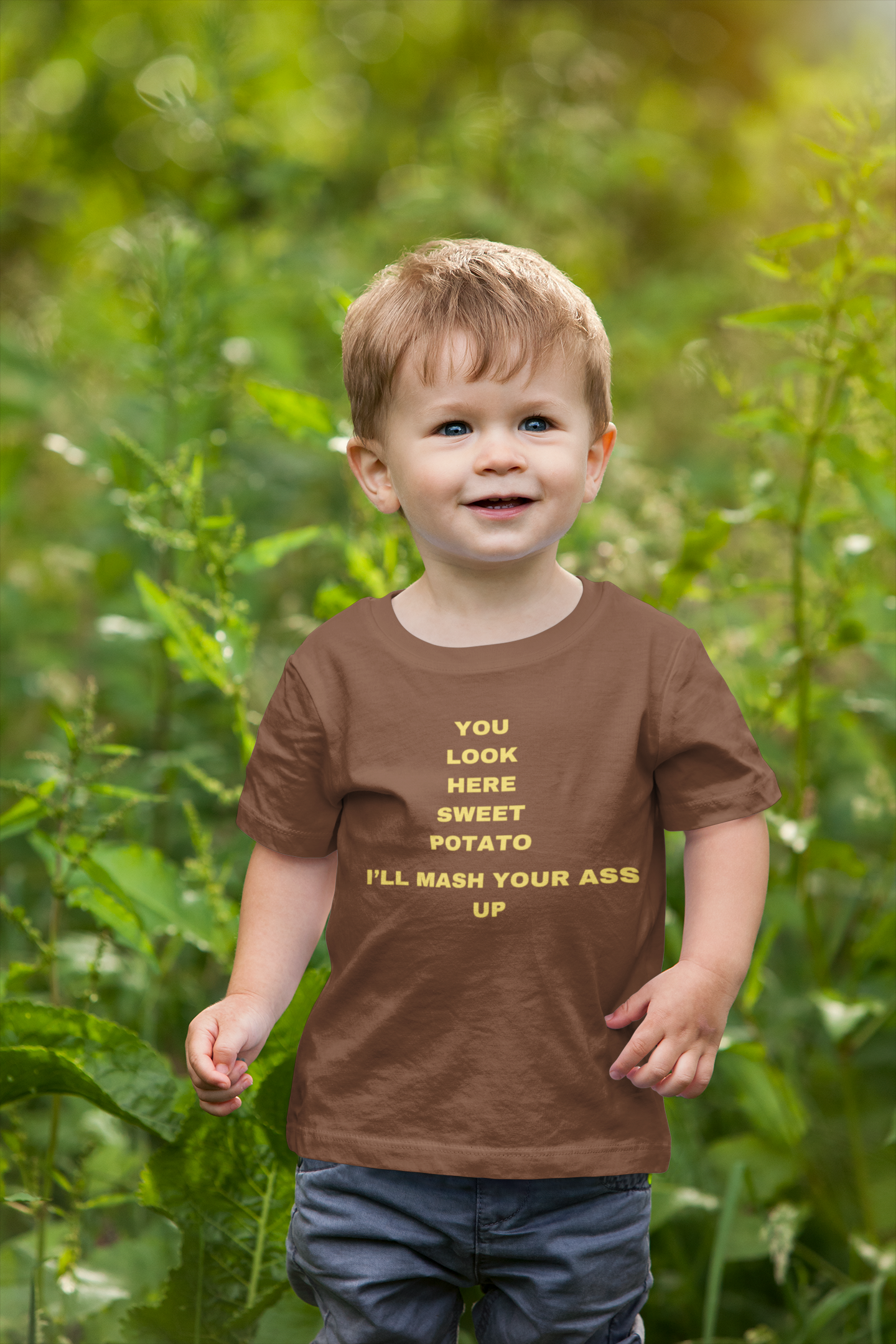 Look Here Sweet Potato Child Tee Shirt
