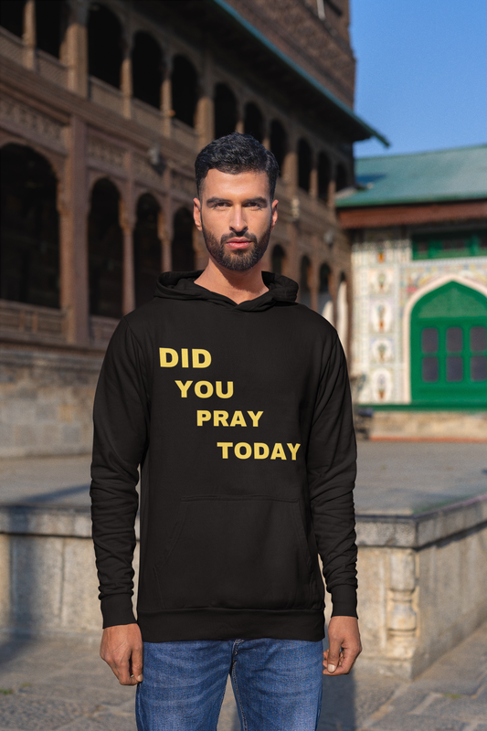 Men's Black Hoodie-Did You Pray Today