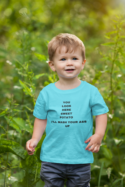 Look Here  Sweet Potato Child Tee Shirt